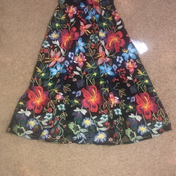 Dress the Population Maren Embroidered Floral Sleeveless Fit & Flare Dress XXS - Picture 6 of 12